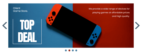 Sliding website banner